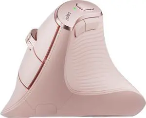 M510 Vertical Mouse Wireless Ergonomic Mouse for Comfy Tracking 3 Adjustable DPI (800-1200-1600) 2.4G Wireless Vertical Mouse with 6 Buttons Compatible with Windows Mac OS Laptop PC Pink