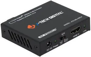 4K 60Hz HDMI Audio Extractor Converter SPDIF + 3.5MM Output Supports HDMI 2.0 HDCP 2.2 1080P@120Hz 1080P@144Hz Dolby Digital/DTS Passthrough CEC HDR10 by [JTD18G-H5CH]