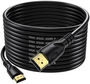 Ultra High Speed 50 ft HDMI Cable Gold Plated 4K @ 60Hz Ultra HD 1080P & ARC Compatible with Laptop Gaming PC Monitor PS5 PS4 Xbox X One Fire TV Apple TV Soundbar & More Ultra High Speed 50 ft HDMI Cable Gold Plated 4K @ 60Hz Ultra HD 1080P & ARC Compatible with Laptop Gaming PC Monitor PS5 PS4 Xbox X One Fire TV Apple TV Soundbar & More