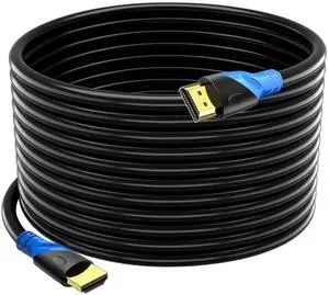 4K HDMI 50 FT Cable (HDMI 2.0 18Gbps) Ultra High Speed Gold Plated Connectors Ethernet HDMI Cord 4K@60HZ 2K 1080P 3D ARC Compatible with UHD TV Monitor Laptop Xbox PS4/PS5 ect(15m)