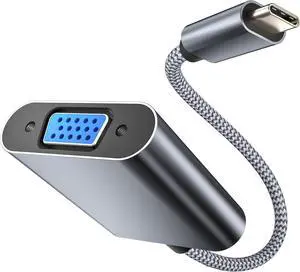 USB C to VGA Adapter for  iPhone 17 16 15 Max Plus Type C (Thunderbolt 3/4) to VGA (15 Pin) Video Cable Converter for Chromebook MacBook Pro/Monitor Mac Air iPad  XPS Surface Book HP