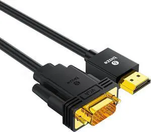 6ft HDMI to VGA Cable \u2013 1080P HD Video Converter Cord for Laptop, TV Box, PS4, Monitor, Projector (Black, 1.8M)