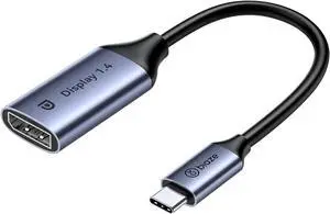 USB C to DisplayPort 1.4 Adapter 8K@60Hz Thunderbolt 4/3 to DisplayPort Converter Compatible with iPhone 16/15 Galaxy S25 MacBook Pro/Air iPad XPS