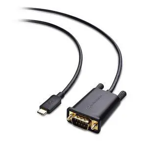 USB C to Serial Adapter Cable - 3ft USBC to DB9 USB C to RS232 Cable Compatible with Thunderbolt 5/4 Supports Windows 11/10/8/7/Vista/XP macOS 11.0 or Later