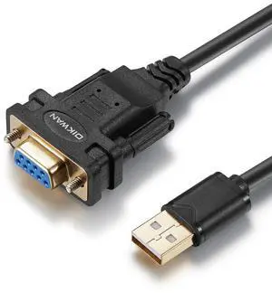USB to RS232 Serial Adapter with FTDI Chipset - USB 2.0 to Female DB9 Serial Cable for Windows and Mac (6ft) USB to RS232 Serial Adapter with FTDI Chipset - USB 2.0 to Female DB9 Serial Cable for Windows and Mac (6ft)