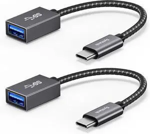 USB C to USB Adapter 2 Pack USB C to USB 3 10Gbps Type C Thunderbolt 3 to USB Female Adapter OTG Cable Compatible with iPhone 17/16/15 Pro Max iPad mini 6 MacBook Pro/Air Space Gray USB C to USB Adapter 2 Pack USB C to USB 3 10Gbps Type C Thunderbolt 3 to USB Female Adapter OTG Cable Compatible with iPhone 17/16/15 Pro Max iPad mini 6 MacBook Pro/Air Space Gray