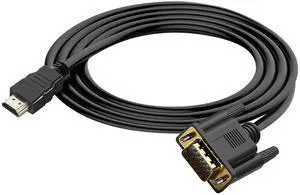 HDMI to VGA (Male to Male) Video Adapter Converter Cord Cable (4.9 Feet/1.5 Meters) for Computer Desktop Laptop PC Monitor Projector HDTV and More (NOT Bidirectional)