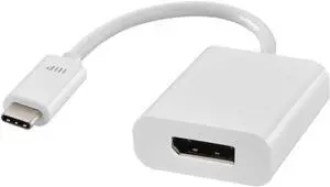 USB-C to DisplayPort 1.2 Adapter - Plug-n-Play Supports Resolutions up to 4k @60Hz White - Select Series USB-C to DisplayPort 1.2 Adapter - Plug-n-Play Supports Resolutions up to 4k @60Hz White - Select Series