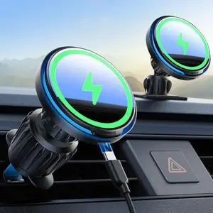 for MagSafe Car Mount Charger - 15W Magnetic Wireless Car Charger Vent Dashboard 360° Rotation Magnetic Phone Holder for Car Charging HandsFree for iPhone 17 16 15 Pro Max Air Plus