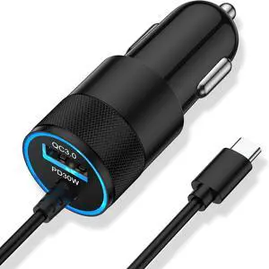 Pixel Fast Car Charger Adapter for Google Pixel 10 9a 9 10 9 Pro XL Fold 8 7 6 Pro 5 4 3 2 XL 8a 7a 6a iPhone 16 USB C Vehicle Phone Auto Automobile Plug with Type C 3.1 Ft Cable Cord Charging