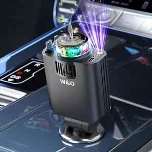 W&O Car Charger Fast Charger for iPhone17/16/15 69W Retractable car Charger with Aromatherapy and Starlight 5 in 1 Fast Car Charger with L/C Cables Car Charger Adapter for iPhone AndroidPurple