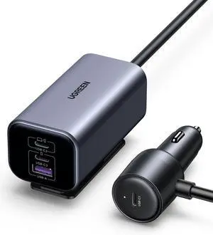 150W USB C Car Charger PD 3.1 140W Car Charger Adapter Fast Charging 4-Port Cigarette Lighter USB Multi Port Charger Compatible with iPhone 17/16/15 Galaxy S24/S23 iPad Tablet Laptop
