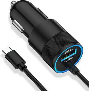 Fast Car Charger Adapter for Motorola Razr Ultra 2025 Edge Edge+ Edge Plus 2025 2024 2023 2022 Moto G Stylus Power Play 2025 2024 5G USB C Vehicle Phone Auto Automobile Plug with 3ft Cable