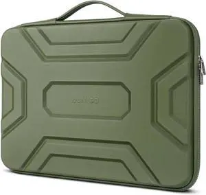 14 inch Laptop Sleeve with Handle Shockproof Computer Bag Waterproof EVA Protective Carrying Case for 14 HP    Laptop Green