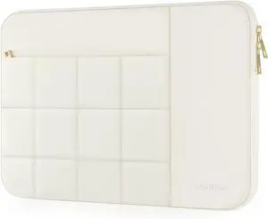 13-14 inch Laptop Case 13.3 inch Puffy Laptop Sleeve Compatible with MacBook Air/Pro 13 inch Compatible with MacBook Pro 14 inch Case Twelve Square Quilted Bag with Vertical&Horizontal Pockets Sand