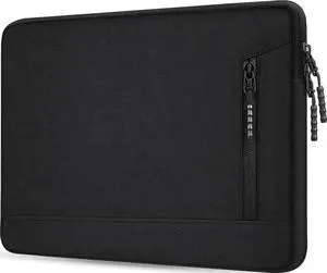 Laptop Sleeve 14 inch Shockproof Protective Laptop Case for  MacBook Pro Water Resistant Portable Monitor Computer Bag with Pockets Computer Cover for HP    Black