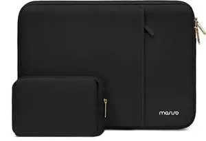 13-14 inch 360 Protective Laptop Sleeve Compatible with Macbook Air/Pro HP     13.3 inch Anti-theft Shockproof Carrying Case Neoprene Vertical Bag with Small Case Black