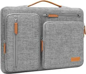 360 Protective Laptop Case 13.3 inch 13-13.3 inch Laptop Sleeve Compatible with MacBook Air/Pro 13 / Pro 14 HP    Side Open Carrying Case with 4 Zipper Pockets&Handle Gray