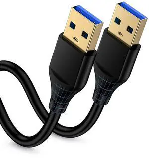 USB to USB Cable 6ft Male to Male USB A To USB A Cable for WD Hard Drives PC Mac Laptop PS4 Xbox - USB 2.0 Type A Impresora Long Usba to Usba Cord High-Speed Data Transfer Cable 6 Foot
