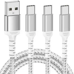6FT USB C Charging Cable 3-Pack Braided USB A to USB C Cable Fast Charging Type C Cord Compatible with iPhone 15 Pro/Max New iPad Pro/Air USB C Charger Cable 2m 6FT USB C Charging Cable 3-Pack Braided USB A to USB C Cable Fast Charging Type C Cord Compatible with iPhone 15 Pro/Max New iPad Pro/Air USB C Charger Cable 2m