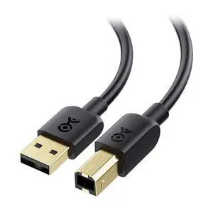 USB Printer Cable - 6ft USB A to B Cable Compatible with Printer External Hard Drive Audio Interface  MIDI Controller MIDI Keyboard Black