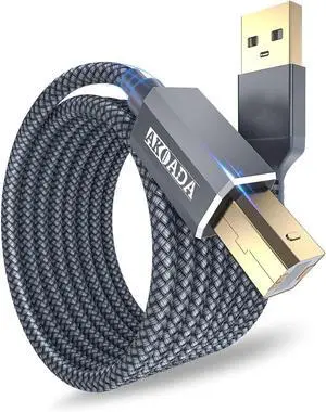 Printer Cable USB A to B Cable 10ft USB 2.0 Printer Cord High Speed  Cord Compatible with HP Brother Canon  Epson Lexmark Xerox Samung and More