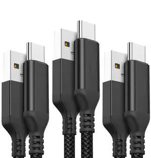 USB to USB C Cable US C Cable 3-Pack 3.3ft USB A to C Fast Charging Cord for iPhone 17 16 15 Pro Max Galaxy S25 FE S25 Ultra S25+ S25 S24 S23 S22 S21 S20 S10 S9 PS5 Moto Edge G Power G06 USB to USB C Cable US C Cable 3-Pack 3.3ft USB A to C Fast Charging Cord for iPhone 17 16 15 Pro Max Galaxy S25 FE S25 Ultra S25+ S25 S24 S23 S22 S21 S20 S10 S9 PS5 Moto Edge G Power G06