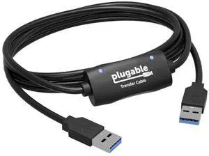 USB 3.0 Transfer Cable for Windows PCs - High-Speed Data Transfer Easy PC-to-PC File Sync Compatible with Windows XP to 11 Includes Bravura Easy Computer Sync Software Product Key