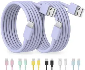 USB to USBC-C Cord 5FT [MFi Certified] USB C Cable Compatible with iPhone 16 15 Type C Charger Fast Charging Carplay Cable Carplay Adapter Compatible with iPhone 16 15 (Purple)