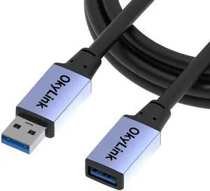 10ft(3M) USB 3.0/3.2 Gen 1 Extension Cable A Male to A Female 5Gbps with Aluminum Shell for Hard Drive SSD Printer PC