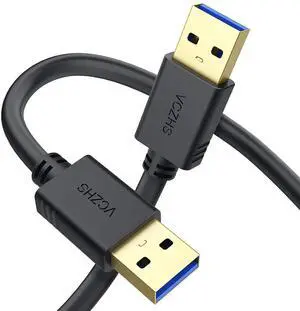 USB to USB Cable 3ft - Double Ended U SB Cord USB3.0 Male to Male Cable USB3.0 A to A Cord for Hard Drive Enclosures DVD Player Laptop Cooler