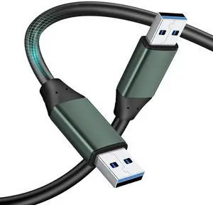 3Ft USB 3.0 Cable Male to Male Type A to A Cable for Data Transfer Hard Drive Enclosures Laptop Cooler DVD Player USB Hub