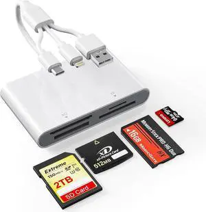 Memory Stick Pro Duo Adapter - SD/MS/XD/TF Sony Cybershot SD Memory Stick Pro Duo Reader for iPhone 17 16 15 14/Android/PC 4 in 1 Memory Card Digital Camera Adapter
