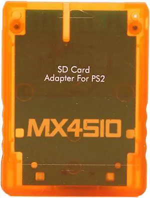 MX4SIO SIO2SD SD Card Adapter for PS2 Memory Card Expansion for SIO Replacement Memory Card Reader for PS2 Fat Console(Orange)
