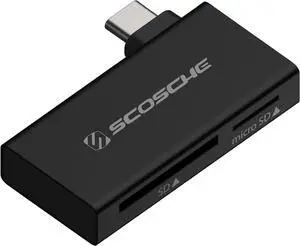 MCRA2 Dual Slot Memory Card Adapter for SD/Micro SD SDHC SDXC and RS-MMC Cards 2-in-1 High Speed USB-C Card Reader for iPhone 16 Android iPad MacBook Dash Camera Computer and More