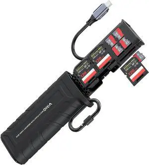 VRIG High-Speed SD Card Reader USB 3.1 Type-C SD/TF Card Carrying Case Holder for Cameras Smartphones Drones Action Cameras