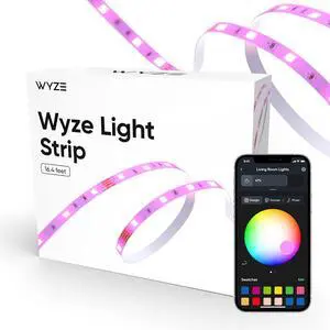 Light Strip 16.4ft WiFi LED Strip Lights with 16 Million Colors RGB Music Sync Sun Mode Timer Indoor Compatible with Alexa Google Assistant