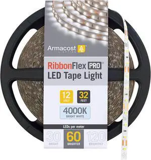 RibbonFlex Pro 12V White LED Strip Lights 60 LED/m 4000K 32.8 ft 152250