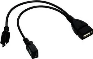 -D0000101 Micro USB Host OTG Cable with Micro USB Power for Nexus 4 Nexus 7 Galaxy S Iii & Galaxy Nexus 0.65ft 1Pcs Black -D0000101 Micro USB Host OTG Cable with Micro USB Power for Nexus 4 Nexus 7 Galaxy S Iii & Galaxy Nexus 0.65ft 1Pcs Black