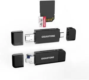 GIGASTONE SD Card Reader 2-Pack 5-in-1 USB-A/USB-C Card Reader Dual Slot for SD/Micro SD/SDHC/SDXC Compatible with Laptop PC iPhone16/15 MacBook Pro/Air iPad Pro Android GIGASTONE SD Card Reader 2-Pack 5-in-1 USB-A/USB-C Card Reader Dual Slot for SD/Micro SD/SDHC/SDXC Compatible with Laptop PC iPhone16/15 MacBook Pro/Air iPad Pro Android