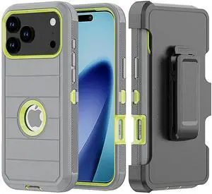 Phone Case for iPhone 17 Air Case,Heavy Duty Hard Shockproof Armor Protector Case Cover with Belt Clip Holster for Apple iPhone 17 Air 5G 2025 Phone Case(Buy one get one free) For Apple iPhone 17 Air