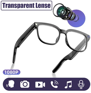 Pack 2pcs AI Smart glasses with 8MP camera for taking photos and recording, AI translation, Bluetooth music, ENC callsAides Pack 2pcs AI Smart glasses with 8MP camera for taking photos and recording, AI translation, Bluetooth music, ENC callsAides
