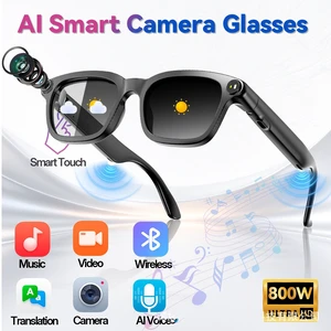 Pack 2pcs new smart glasses support different face shapes, featuring AI-powered translation, 4K, 8MP photo and video capture, and Bluetooth music playback. M08-G Pack 2pcs new smart glasses support different face shapes, featuring AI-powered translation, 4K, 8MP photo and video capture, and Bluetooth music playback. M08-G
