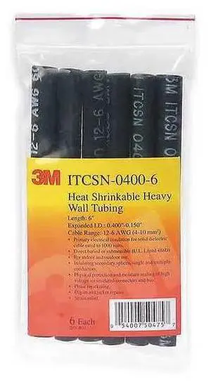 AdhesiveLinedHeatShrinkTube HeavyWall 3:1I.D.ShrinkRatio 2inI.D.BeforeShrinking
