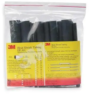 HeatShrinkTube ThinWall 2:1I.D.ShrinkRatio 0.19inI.D.BeforeShrinking Black 6in