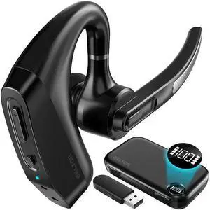 FOR K130 Wireless Computer Headset Bluetooth Earpiece with Noise Canceling Microphone and Case