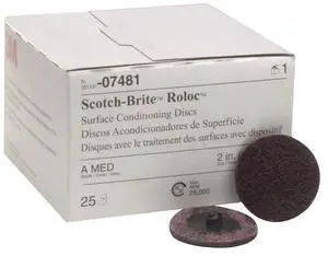 FOR Medium Scotch Brite Roloc Surface Conditioning Discs, 2"