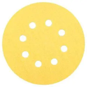 FOR Hook-and-Loop Sanding Disc, 5 in Dia, 8 Hole, Aluminum Oxide, P80 Grit, Coated Type, A296
