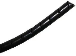 Kable Kontrol Vortex Spiral Wrap Tubing - 1" Inside Diameter - 100 Ft Roll - Black Polyethylene