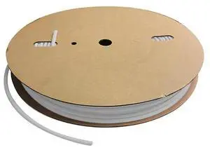 Heat Shrink Tube, Thin Wall, 2:1 I.D. Shrink Ratio, White, 250 ft